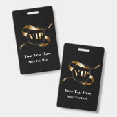 Classy VIP Abzeichen Editable Budget Vorlagen Ausweis (Vorder- & Rückseite)