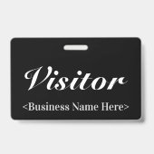 Classy "Visitor Abzeichen" Ausweis (Rückseite)