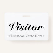 Classy "Visitor Abzeichen" Ausweis (Vorderseite)