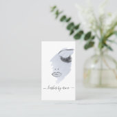 Classy Watercolor Lashes Beauty Makeup Artist Visitenkarte (Stehend Vorderseite)