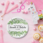 Classy Watercolor Wildwiese Hochzeit Pappteller (Party)