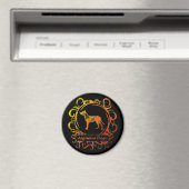 Classy Weathered Argentine Dogo Magnet (In Situ (Geschirrspüler))