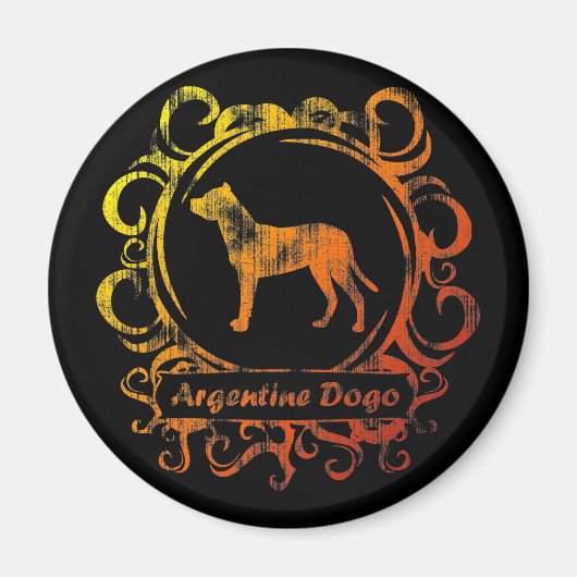 Classy Weathered Argentine Dogo Magnet (Vorne)