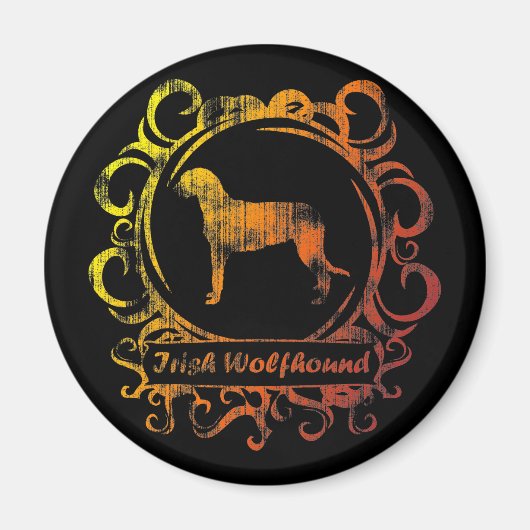 Classy Weathered Irish Wolfhound Magnet (Vorne)