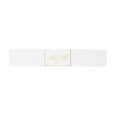 Classy Wedding Bly Band Gold Initials White (Flach)