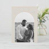 Classy Wedding Custom mit Foto Einladung (Stehend Vorderseite)