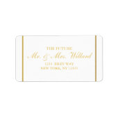 Classy Wedding Gold Foil - Adressetikett (Vorne)