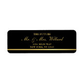 Classy Wedding Gold Foil - Schwarze Rücksendeadres (Vorne)