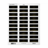 Classy Wedding Gold Foil - Schwarze Rücksendeadres (Vorne)