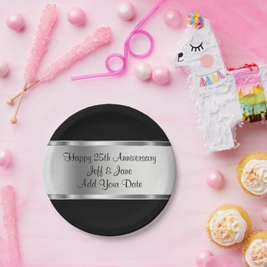 Classy Wedding Jubiläum Pappteller (Party)