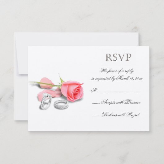 Classy Wedding RSVP Karte (Vorderseite)
