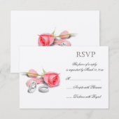 Classy Wedding RSVP Karte (Vorne/Hinten)
