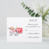Classy Wedding RSVP Karte (Stehend Vorderseite)