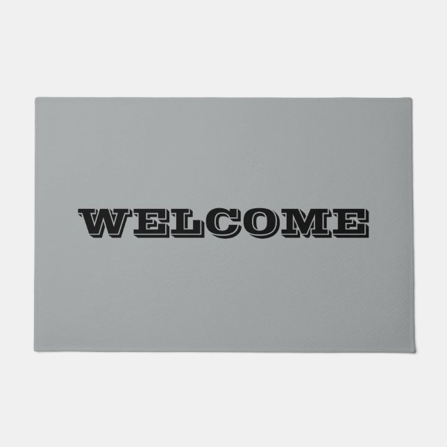 Classy Weihnachten Silver Winter Solid Color Fußmatte (Vorderseite)