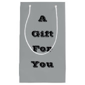 Classy Weihnachten Silver Winter Solid Color Kleine Geschenktüte (Vorderseite)