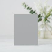 Classy Weihnachten Silver Winter Solid Color Postkarte (Stehend Vorderseite)