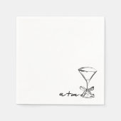 Classy Whimsical Custom Cocktail Hochzeit Napkins Serviette (Vorderseite)
