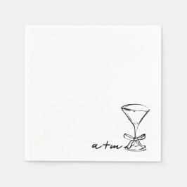 Classy Whimsical Custom Cocktail Hochzeit Napkins Serviette