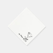 Classy Whimsical Custom Cocktail Hochzeit Napkins Serviette (Ecke)