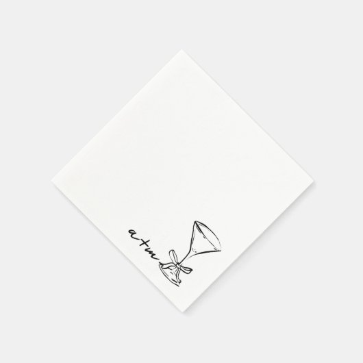 Classy Whimsical Custom Cocktail Hochzeit Napkins Serviette (Ecke)