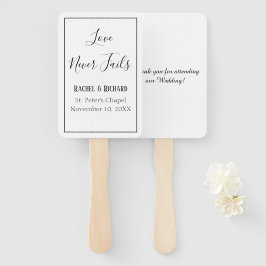 Classy White and Black Wedding Fächer