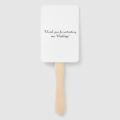 Classy White and Black Wedding Fächer (Rückseite)