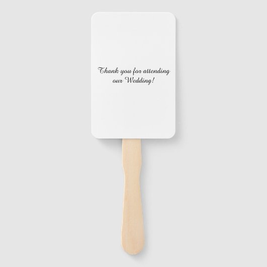 Classy White and Black Wedding Fächer (Rückseite)