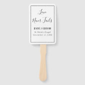 Classy White and Black Wedding Fächer (Vorderseite)
