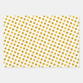 Classy White Blue & Gold Polka Dots Moderne Weihna Geschenkpapier Set (Vorderseite 3)