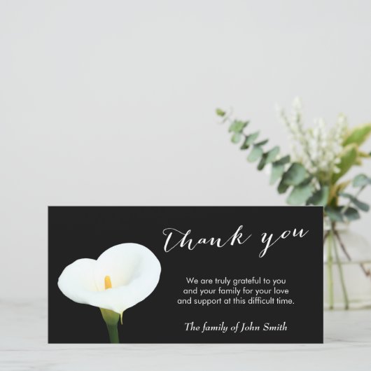 Classy White Blume Beerdigung Danke (Stehend Vorderseite)