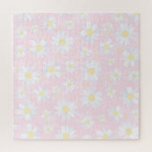 Classy White Daisy Blume Botanisches Pink Design Puzzle (Vertikal)
