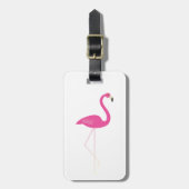 Classy White Flamingo Gepäckmarke Gepäckanhänger (Vorderseite vertikal)