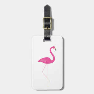 Classy White Flamingo Gepäckmarke Gepäckanhänger