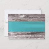 Classy White Frangipani Blue Wedding RSVP (Rückseite)