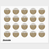 Classy White Lace & Burlap Danke Sticker (Blatt)
