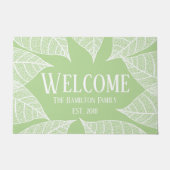 Classy White Leaf Skeletts | PERSONALISIERT Fußmatte (Vorderseite)