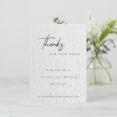 Classy White Leather Textur Danke Business (Stehend Vorderseite)