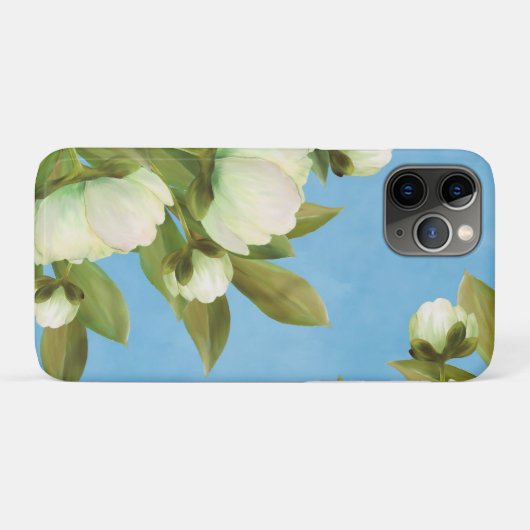 Classy White Peonies Floral Bouquet Case-Mate iPhone Hülle (Rückseite (Horizontal))