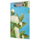 Classy White Peonies Floral Bouquet Klemmbrett (Links)