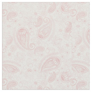 Classy White Rose Gold Glitzer Paisley Floral Stoff