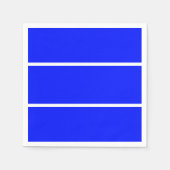 Classy Wide Bright Royal Blue Slim White Stripes Serviette (Vorderseite)