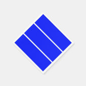 Classy Wide Bright Royal Blue Slim White Stripes Serviette (Ecke)