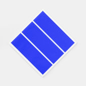 Classy Wide Bright Royal Blue Slim White Stripes Serviette (Ecke)