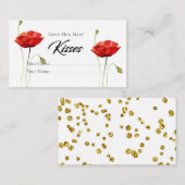 Classy Wie viele Kisses Bridal Game Enclosure Card Begleitkarte (Vorne/Hinten)