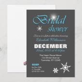 Classy Winter mit Blue Bridal Dusche Einladungen (Vorne/Hinten)