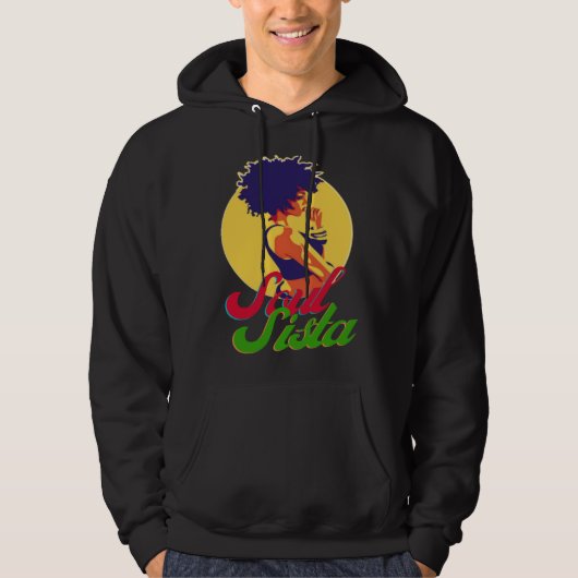 Classy Womens African Head Wrap Black Pride Soul Hoodie (Vorderseite)
