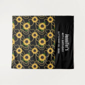 Classy Yellow Sunblumen Stilvolles Muster Geburtst Wandteppich (Vorderseite (Horizontal))