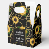 Classy Yellow Sunflowers Stilvolles Muster Vielen Geschenkschachtel (Geöffnet)
