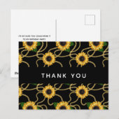 Classy Yellow Sunflowers Stilvolles Muster Vielen  Postkarte (Vorne/Hinten)