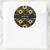 Classy Yellow Sunflowers Stilvolles Muster Vielen  Runder Aufkleber (Tasche)